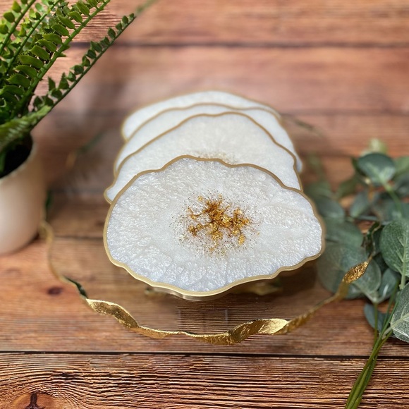 Set of 4 Geode Coasters | Agate Coasters - Picture 3 of 10